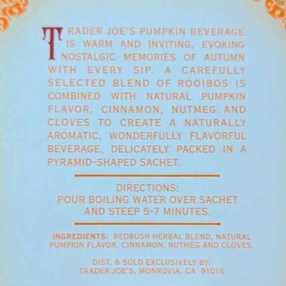 Set of 2 Pumpkin Spice Rooibos Herbal Blend New in Sealed Tin - Picture 2 of 5